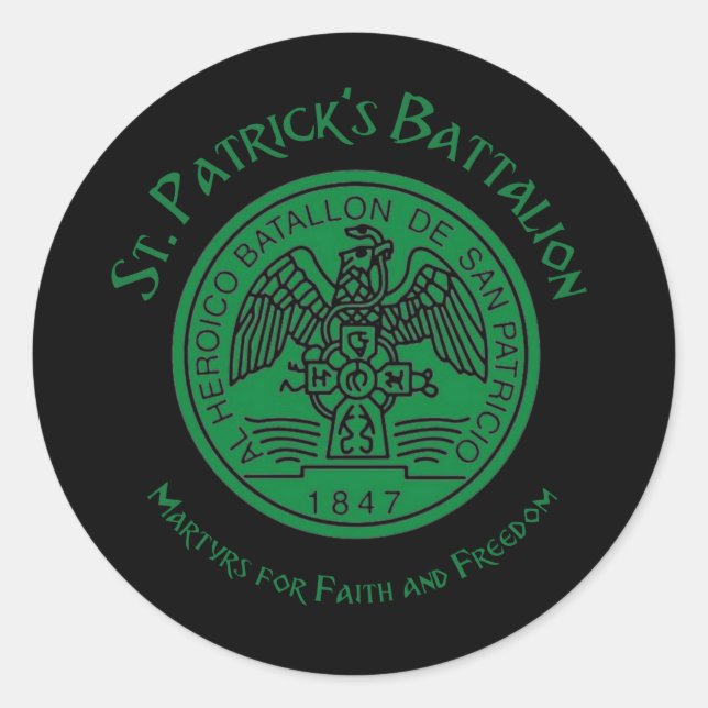 San Patricios Saint Patrick Battalion Runder Aufkleber (Vorderseite)
