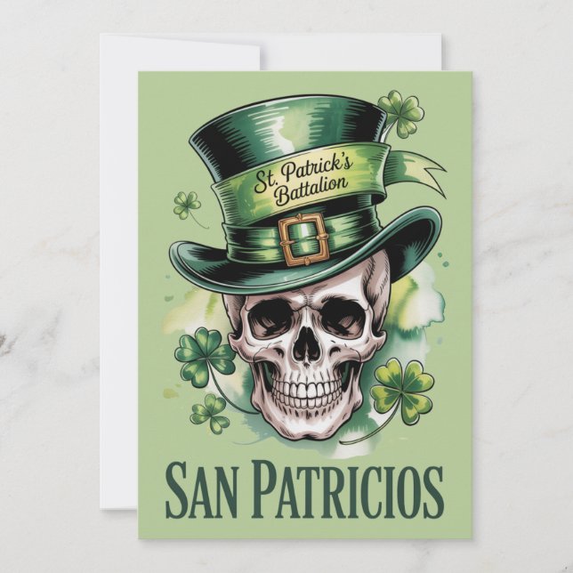 San Patricios St. Patrick's Bataillon Karte (Vorderseite)