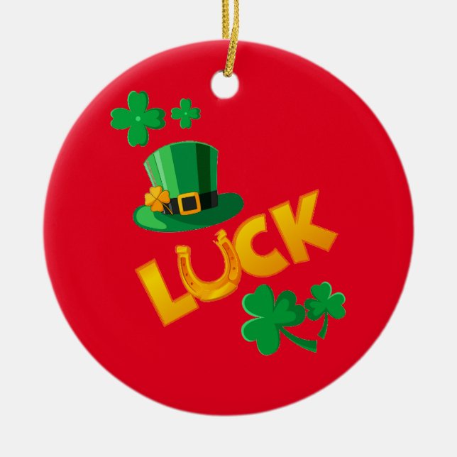 SAN PATRICKS DAY KERAMIK ORNAMENT (Vorne)