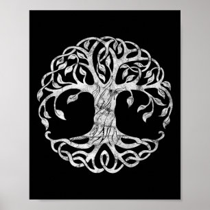 San Patties Irish Celtic Tree of Life St Patricks Poster