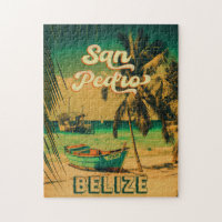 San Pedro Belize Vintag Palmen Bäume