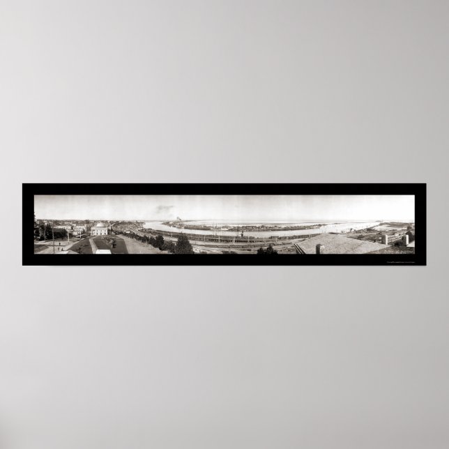 San Pedro, CA Riesiges Foto 1909 Poster (Vorne)