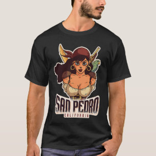 San Pedro Kalifornien mit Piratenbrille für Pirate T-Shirt