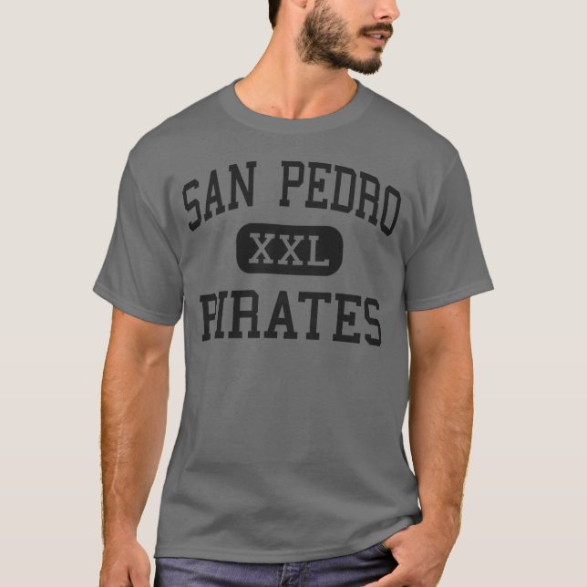 San Pedro - Piraten - hoch - San Pedro Kalifornien T-Shirt (Vorderseite)