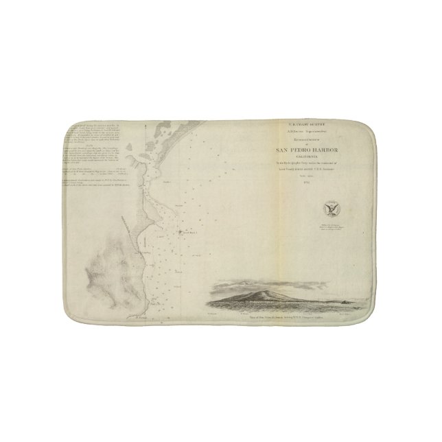 San- Pedrohafen, Calif Badematte (Vorderseite)