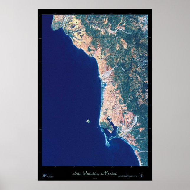 San Quintin, Satellitenposter Baja California Poster (Vorne)