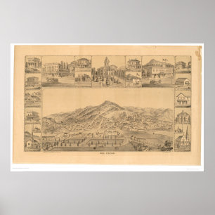 San Rafael, CA. Panoramakarte (1576A) Poster