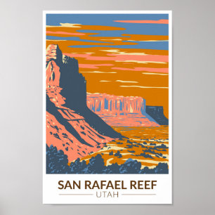 San Rafael Reef Utah Ristorante Al Pentolino Vinta Poster