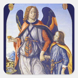 San- Rafaelerzengel Quadratischer Aufkleber
