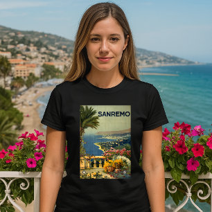 San Remo, Italien Vintage Reise Tourismus T-Shirt