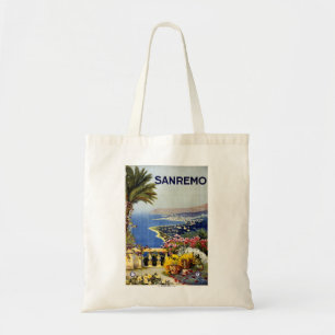 San Remo Italienisches Mittelmeer-Reiseposter 1920 Tragetasche