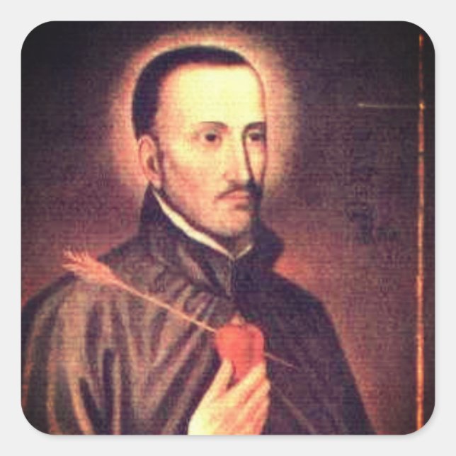 San Roque González de Santa Cruz Quadratischer Aufkleber (Vorderseite)