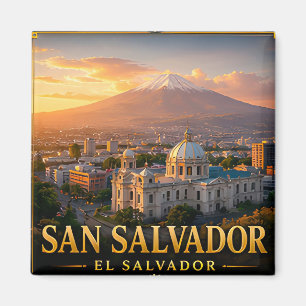 San Salvador El Salvador Vulkan Zentralamerika Magnet