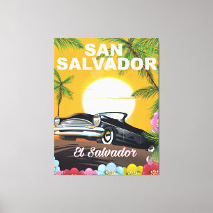San Salvador Vintage Reiseplakat Leinwanddruck