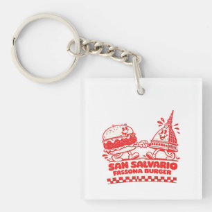 San Salvario Fassona Burger - Retro 30er Jahre Car Schlüsselanhänger
