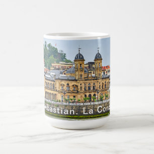 San Sebastián. Ansicht der Laconcha-Bucht. Kaffeetasse