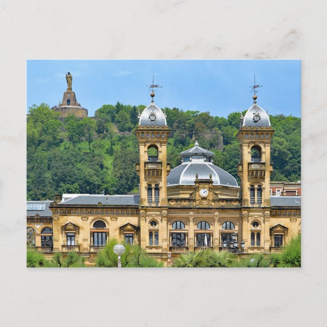 San Sebastian. Ein Blick auf die Statue Christi. Postkarte (Vorderseite)