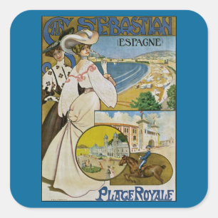 San Sebastian Quadratischer Aufkleber