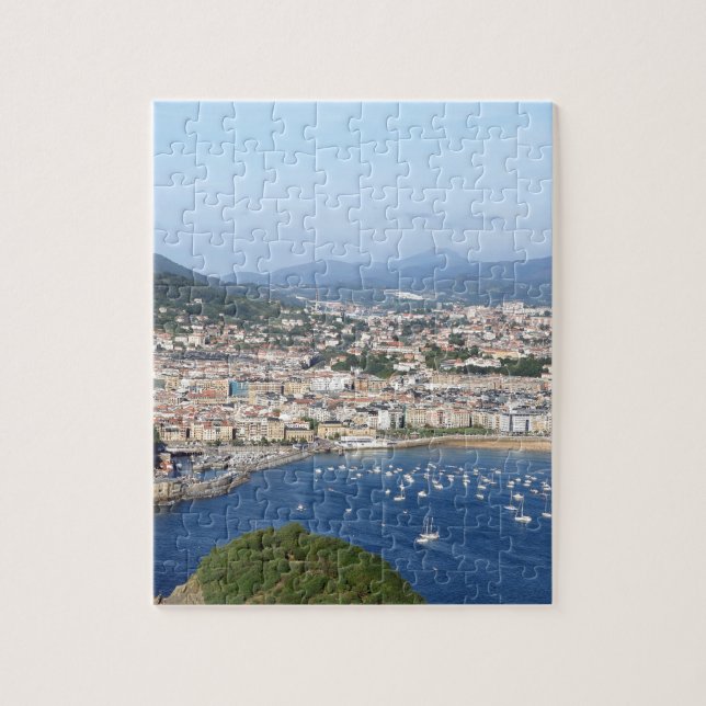 San Sebastian - schöne landschaftliche Küste Puzzle (Vertikal)