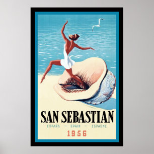 San Sebastian Spanien Poster