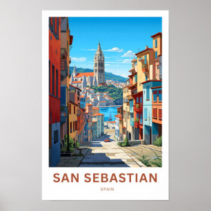 San Sebastian Spanien Reisen Print Poster