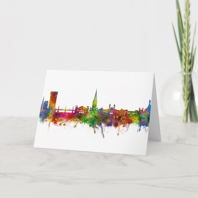 San Sebastian Spanien Skyline Karte (Vorderseite)