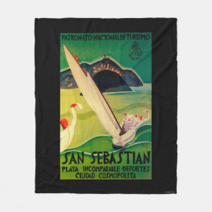 San Sebastian Vintage PosterEuropa Fleecedecke