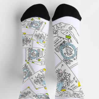 Sana Tarot THE FOOL & THE WORLD Socken