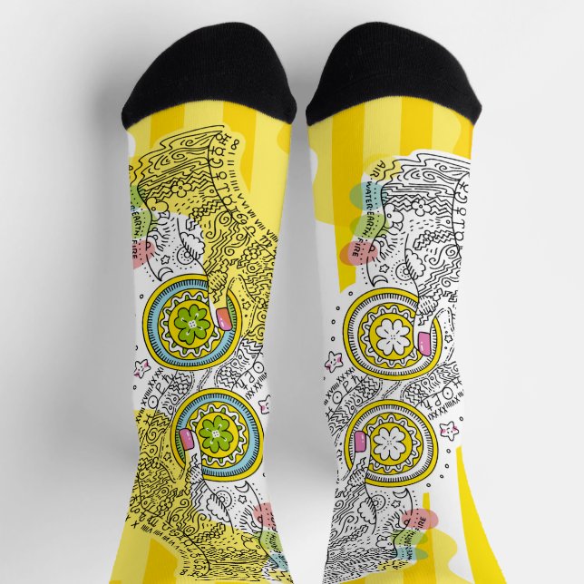 Sana Tarot - Two of Pentacles Socken (Oben)