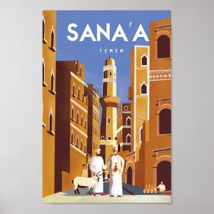 Sanaa Jemen Reiseplakat Poster