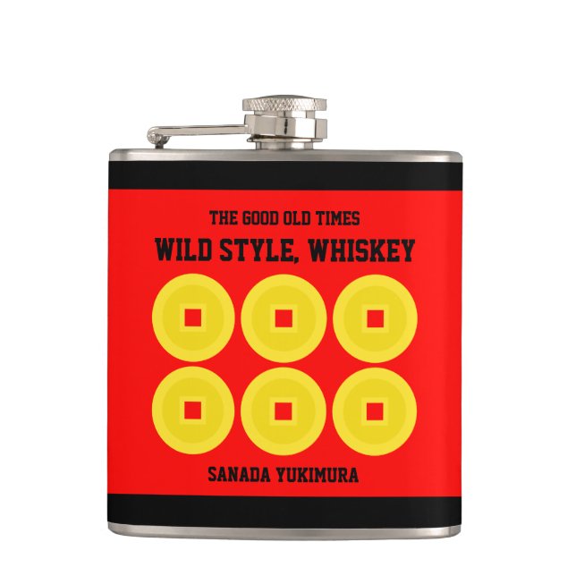 SANADA YUKIMURA(六文銭)：Flask Flachmann (Vorderseite)