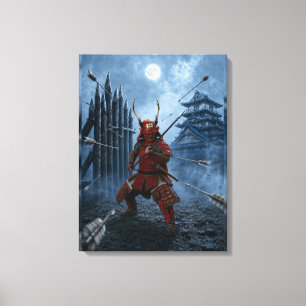 Sanada Yukimura Samurai-Rüstung Blaumond Leinwanddruck