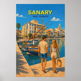 Sanary – Vintage Reiseplakat Poster