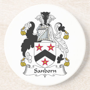 Sanborn Familienwappen Getränkeuntersetzer