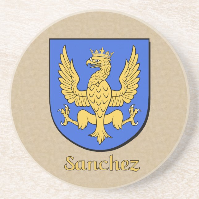 Sanchez Heraldic Shield Untersetzer (Vorne)