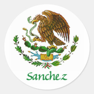Sanchez Mexikos Nationales Siegel Runder Aufkleber