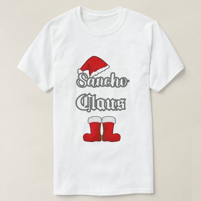 Sancho Claus Funny Weihnachts-Shirt T-Shirt (Design vorne)