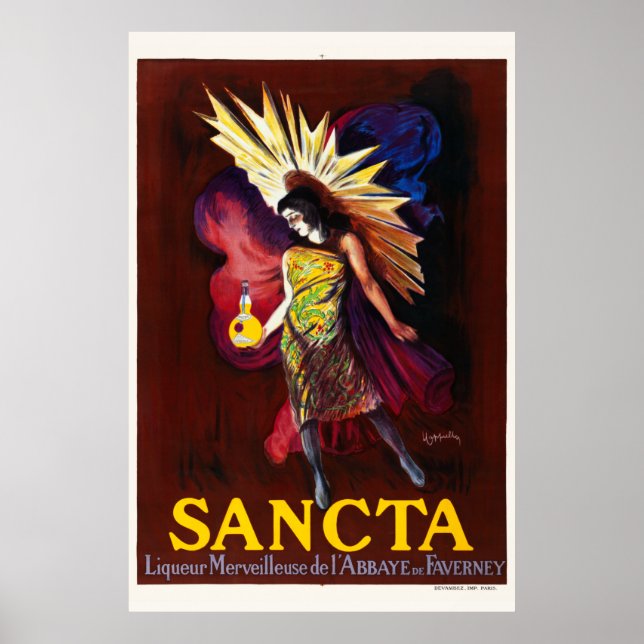 Sancta LiQueur France Vintage Poster 1925 (Vorne)