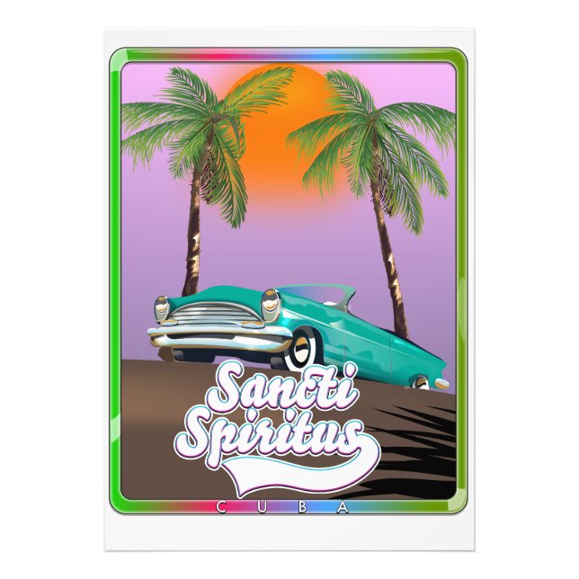 sancti spiritus Kuba Reiseplakat. Fotodruck (Vorne)