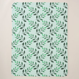 Sanctuary und Self-Love Spa Minimalist Green Leave Sherpadecke