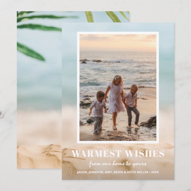 Sand and and Sea Beach Foto Weihnachten (Vorne/Hinten)