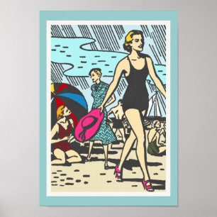 Sand-and-Beach_Vintag-Image VINTAGER FASHION-STIL Poster