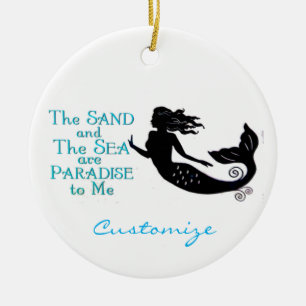 Sand and Sea Beach Mermaid Thunder_Cove Keramik Ornament