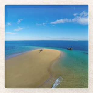Sand-Bar und Ibos-Insel des Dhow- , Mosambik Glasuntersetzer