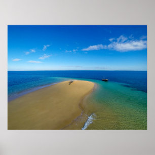 Sand-Bar und Ibos-Insel des Dhow- , Mosambik Poster
