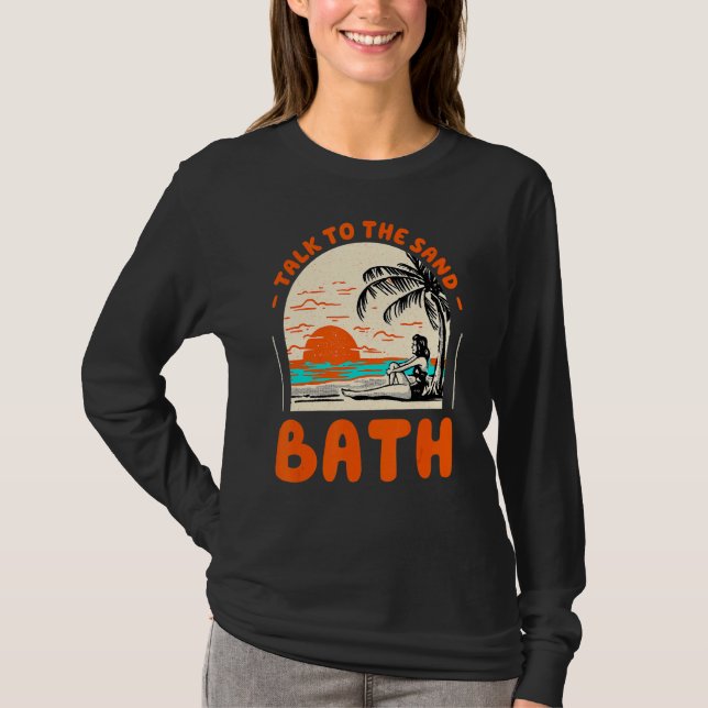 Sand Bath Beach Maine - Sommerspass T-Shirt (Vorderseite)