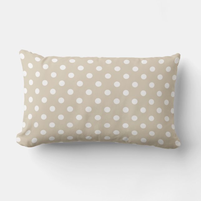 Sand Beige Polka Dot Außenbereich Kissen Für Draußen (Vorderseite)