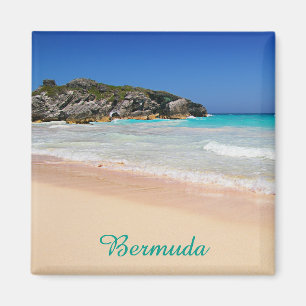 Sand Bermudas tropisches rosa BeachTravel Foto Magnet