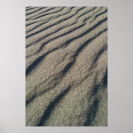 Sand bildet Wellen, aus Windeinwirkung Poster