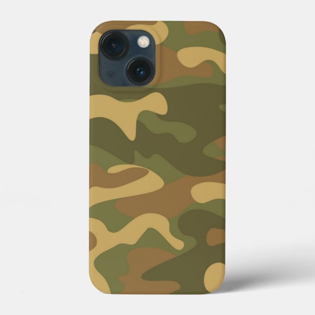 Sand Brown Green Camouflage Case-Mate iPhone Hülle (Rückseite)